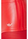 adidas Originals Kraťasy adidas dámské, červená barva, hladké, high waist, IB4546-red