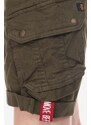 Kraťasy Alpha Industries Combat Short pánské, zelená barva, 116210.142-green