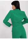 Fashionhunters Zelený dámský elegantní set se kabátkem