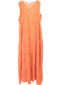 Šaty letní dlouhé oranžové 225