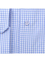 Willsoor Pánská klasická košile světle modré barvy s kostičkou 15411