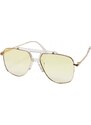 URBAN CLASSICS Sunglasses Saint Tropez - transparent/gold