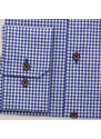 Willsoor Pánská slim fit košile modrá se vzorem kostičky 15412