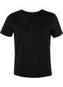 Trendyol Curve Black and White 2-Pack Basic Knitted T-Shirt