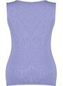 Trendyol Curve Lilac Basic Corduroy Knitted Square Collar Singlet