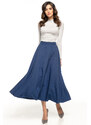 Tessita Woman's Skirt T260 4 Navy Blue