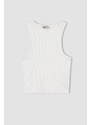 DEFACTO Fitted Halter Collar Ribbed Camisole Singlet