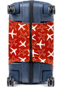 FLY-MY Obal na kufr PLANE L/XL - Spinner 70-80 cm Červený