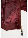 Bomber bunda Alpha Industries MA-1 OS Velvet LW Wmn 106002 184 vínová barva, přechodná