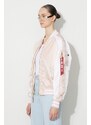 Bomber bunda Alpha Industries MA-1 OS LW Raglan Wmn 106001 640 růžová barva, přechodná