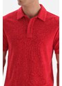 Dagi Red Towel Polo Neck T-Shirt