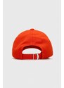 Bavlněná baseballová čepice BOSS oranžová barva, s aplikací