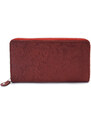 Červená velká zipová dámská peněženka Aristea