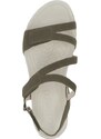 Khaki měkké kožené sandály CAPRICE 28105