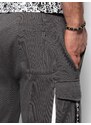 Ombre Clothing Pánské šortky s cargo kapsami - tmavě šedé V2 OM-SRSK-0106