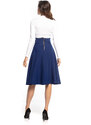 Tessita Woman's Skirt T348 4 Navy Blue
