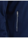 Ombre Clothing Pánská bunda bomber na zip - tmavě modrá V2 OM-SSZP-22FW-011