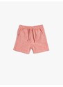 Koton Linen Shorts with Tie Waist Pockets