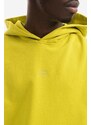 Bavlněná mikina A-COLD-WALL* Essential Hoodie pánská, zelená barva, s kapucí, s potiskem, ACWMW081.-GREEN