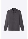 Košile A.P.C. Chemise Vincent COEUT-H12426 GREY HEATHER šedá barva, regular, s klasickým límcem