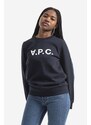 Bavlněná mikina A.P.C. Sweat Viva COECQ-F27644 BLACK dámská, tmavomodrá barva, s potiskem