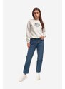 Bavlněná mikina A.P.C. Sweat Tina COEZD-F27561 MARINE dámská, tmavomodrá barva, s aplikací