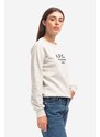 Bavlněná mikina A.P.C. Sweat Tina COEZD-F27561 MARINE dámská, tmavomodrá barva, s aplikací