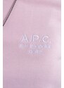 Bavlněná mikina A.P.C. Sweat Skye COEBH-F27700 MARINE dámská, růžová barva, s aplikací