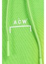 Bavlněná mikina A-COLD-WALL* Hypergraphic pánská, zelená barva, s kapucí, vzorovaná, ACWMW089-LIMEGREEN