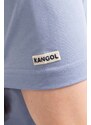 Bavlněné tričko Kangol fialová barva, s potiskem, KLHB002-OFFWHITE