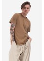 Neil Barrett Bavlněné tričko Neil Barett Slim Memory Od Army PBJT148-U501C 1390 hnědá barva