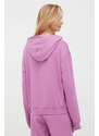 Mikina HUGO fialová barva, s kapucí