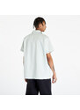 Pánská košile Nike Life Woven Military Short-Sleeve Button-Down Shirt Light Silver/ White