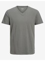 Šedé pánské basic tričko Jack & Jones Organic - Pánské