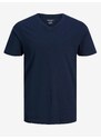 Tmavě modré pánské basic tričko Jack & Jones Organic - Pánské