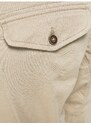 Béžové pánské kalhoty s kapsami Jack & Jones Paul - Pánské