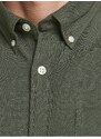Khaki pánská svrchní košile Jack & Jones Oxford - Pánské