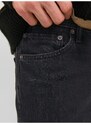 Černé pánské široké džíny Jack & Jones Alex - Pánské