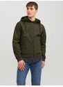 Khaki pánská lehká softshellová bunda Jack & Jones Basic - Pánské