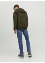 Khaki pánská lehká softshellová bunda Jack & Jones Basic - Pánské