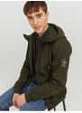 Khaki pánská lehká softshellová bunda Jack & Jones Basic - Pánské