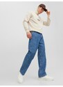 Modré pánské široké džíny Jack & Jones Alex - Pánské