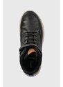 Dětské kožené sneakers boty Geox černá barva