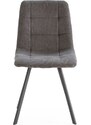 Tmavě šedá čalouněná jídelní židle Marckeric Lava