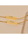 MIDORINI.CZ Personalizované náramky s věnováním pro zamilované, Chirurgická ocel 316L