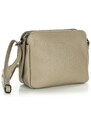 Kožené italské crossbody Kabelky od Hraběnky dvě komory; cappuccino