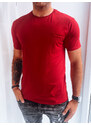Hladké pánské tričko červené Dstreet