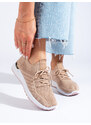 marka niezdefiniowana Beige openwork sports shoes Shelvt