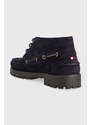 Semišové polobotky Tommy Hilfiger TH BOAT BOOT CLASSIC pánské, tmavomodrá barva, FM0FM04684