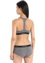 Dámská podprsenka ICEBREAKER Wmns Sprite Racerback Bra, Gritstone Heather velikost: L